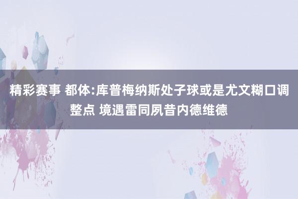 精彩赛事 都体:库普梅纳斯处子球或是尤文糊口调整点 境遇雷同夙昔内德维德