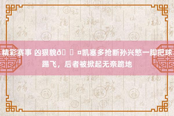 精彩赛事 凶狠貌😤凯塞多抢断孙兴慜一脚把球踢飞，后者被掀起无奈跪地