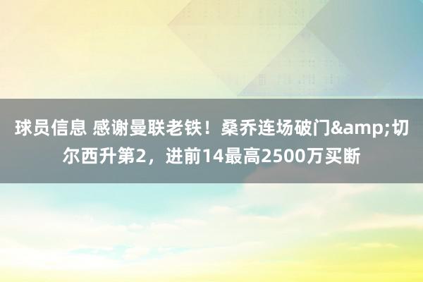 球员信息 感谢曼联老铁！桑乔连场破门&切尔西升第2，进前14最高2500万买断